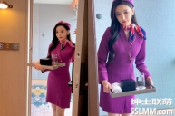 【秀人】王馨瑶yanni 紫色空姐 拍摄花絮 [1V-2.4G]